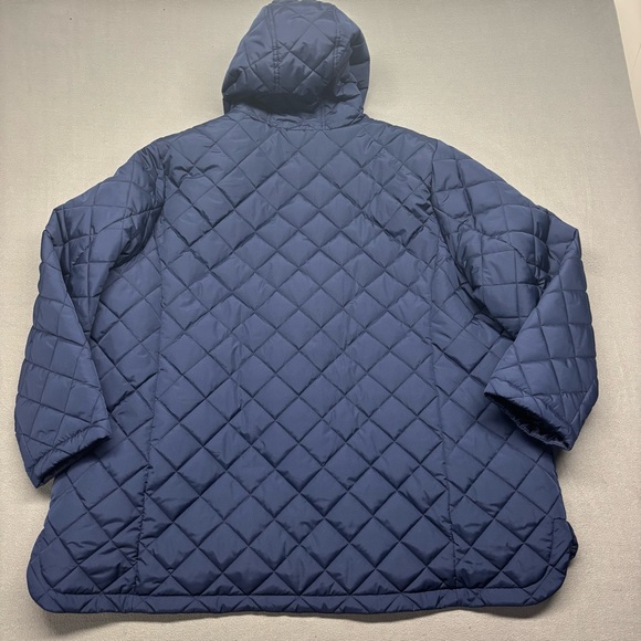 NWT Lands End Feather Free Insulated Jacket Size Womens 3XL Navy Blue Full Zip - Picture 9 of 9